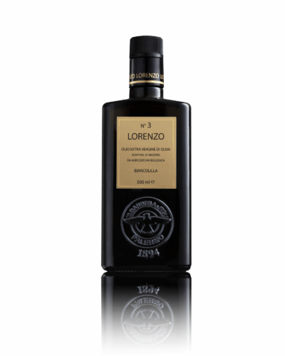 LORENZO N°3 - 500 ML Olio Extra Vergine di oliva Biologico Monocultivar Biancolilla - D.O.P. “Val di Mazara”