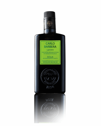 CARLO BARBERA I GIARDINI  - 500 ML Olio Extra Vergine di oliva Biologico Monocultivar Nocellara del Belice I.G.P Sicilia - da olive denocciolate
