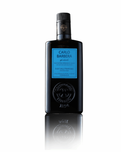 CARLO BARBERA GLI ULIVETI - 500 ML Olio Extra Vergine di oliva Biologico Monocultivar Cerasuola - D.O.P. “Valli Trapanesi” - da olive denocciolate
