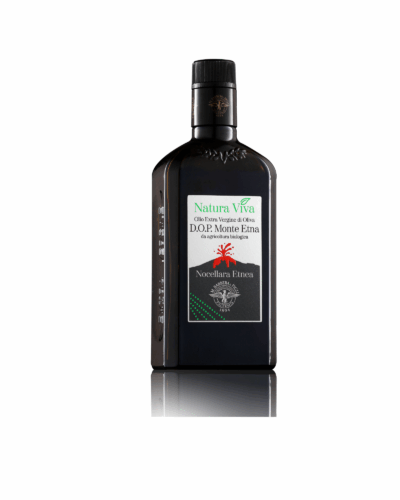 NATURA VIVA - 500 ML Olio Extra Vergine di Oliva Biologico Monocultivar Nocellara Etnea - D.O.P. “Monte Etna”